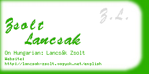 zsolt lancsak business card